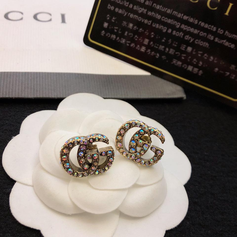 Gucci Crystal Double G Earrings - EUR FASHION