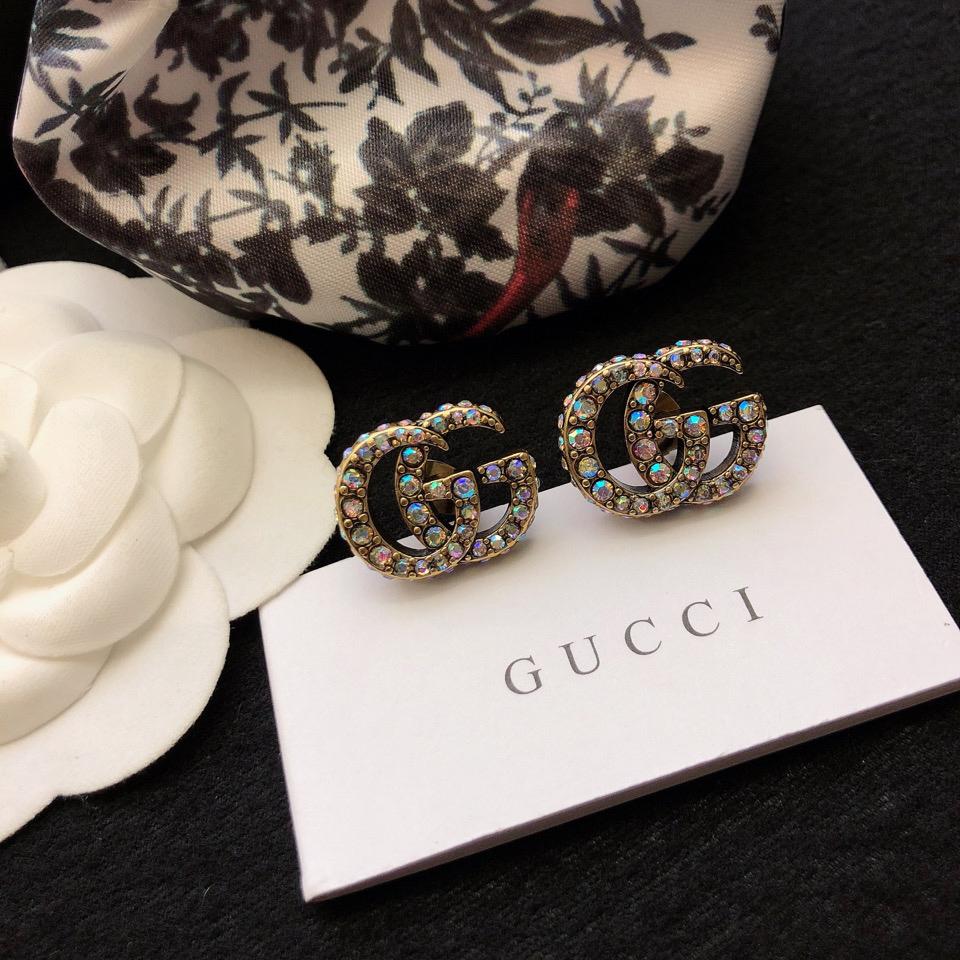 Gucci Crystal Double G Earrings - EUR FASHION