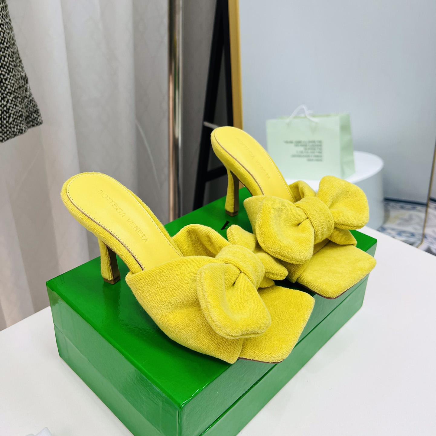 Bottega Veneta Yellow Heeled Sandals - EUR FASHION