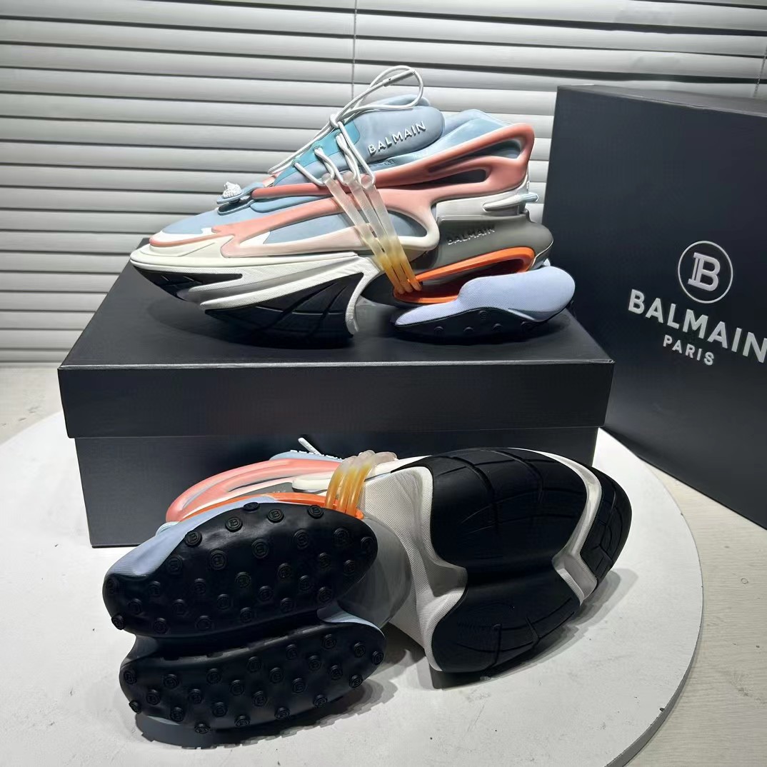 Balmain Unicorn Trainers In Two-tone Neoprene - EUR FASHION