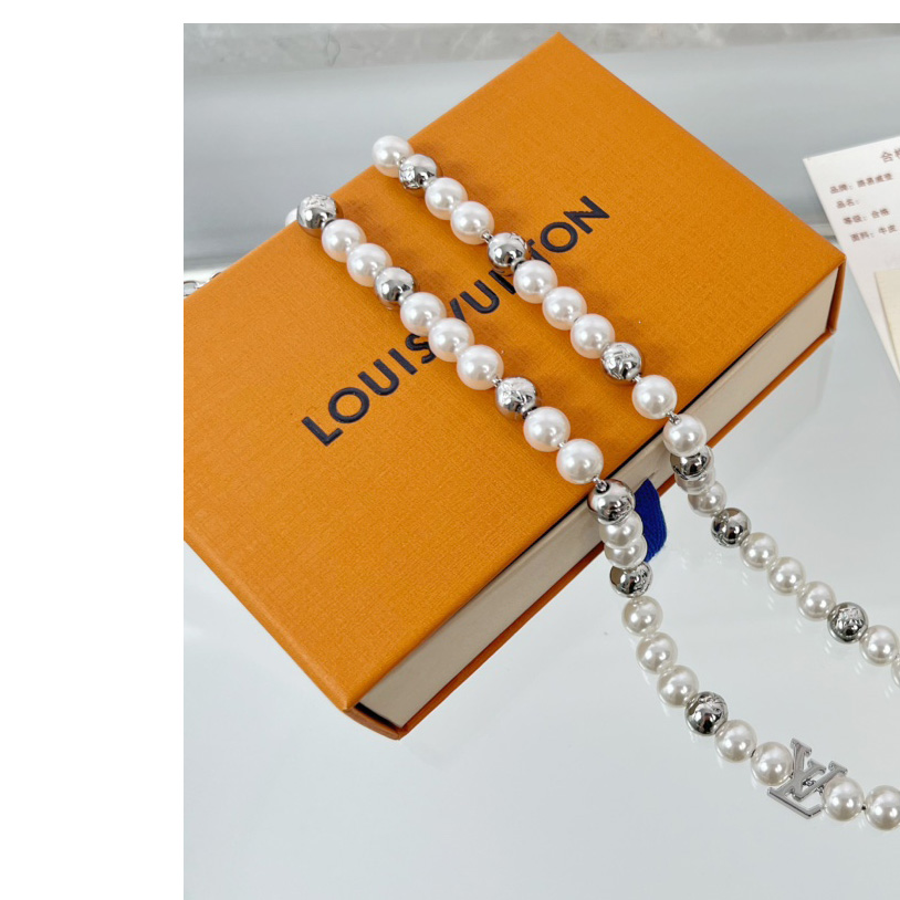 Louis Vuitton Monogram Pearls Necklace    M01157 - EUR FASHION