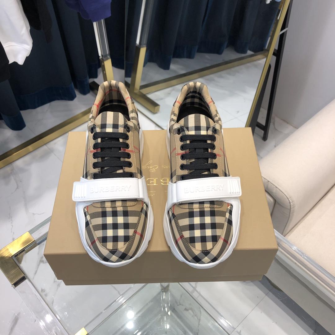 Burberry Check, Suede and Leather Sneakers - EUR FASHION