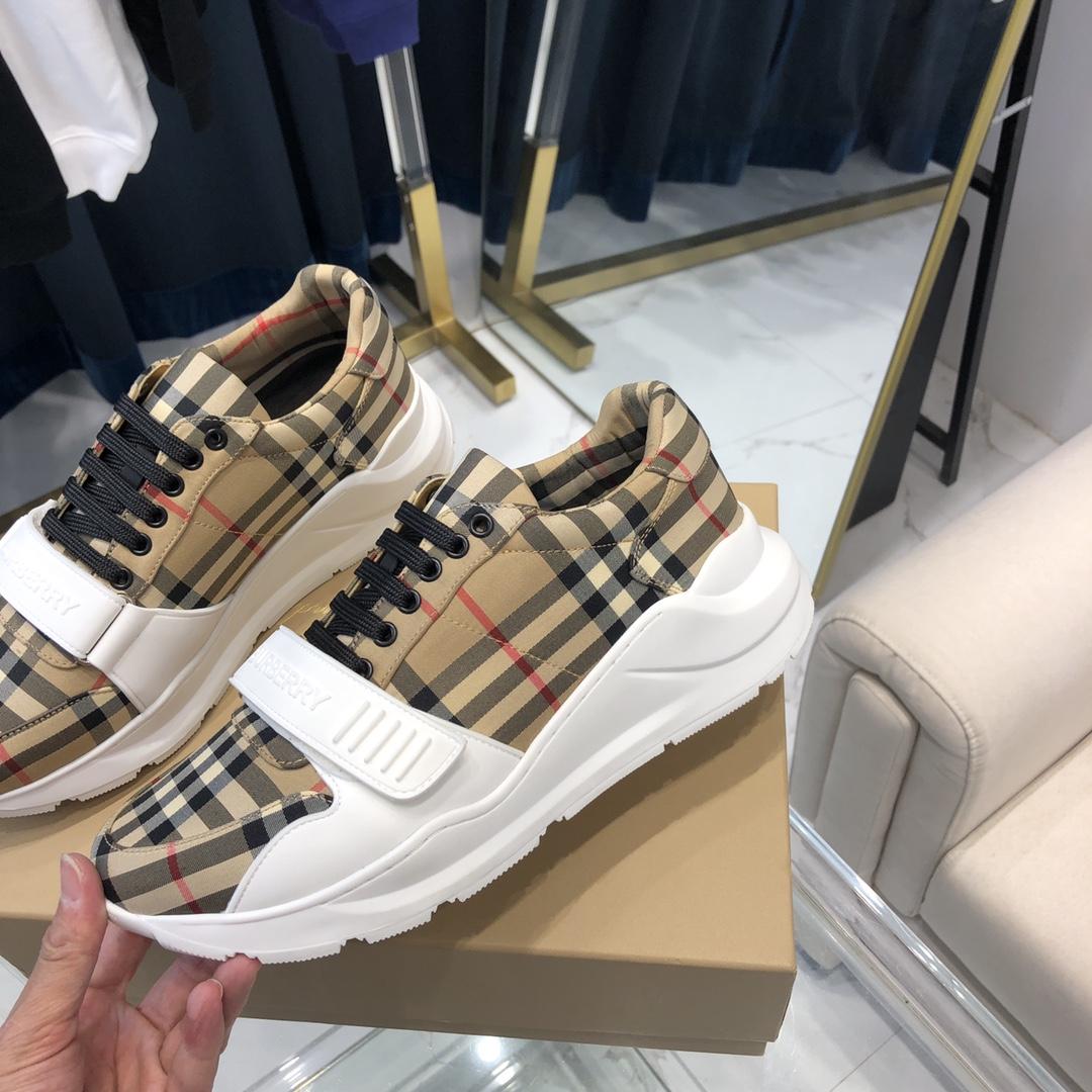 Burberry Check, Suede and Leather Sneakers - EUR FASHION