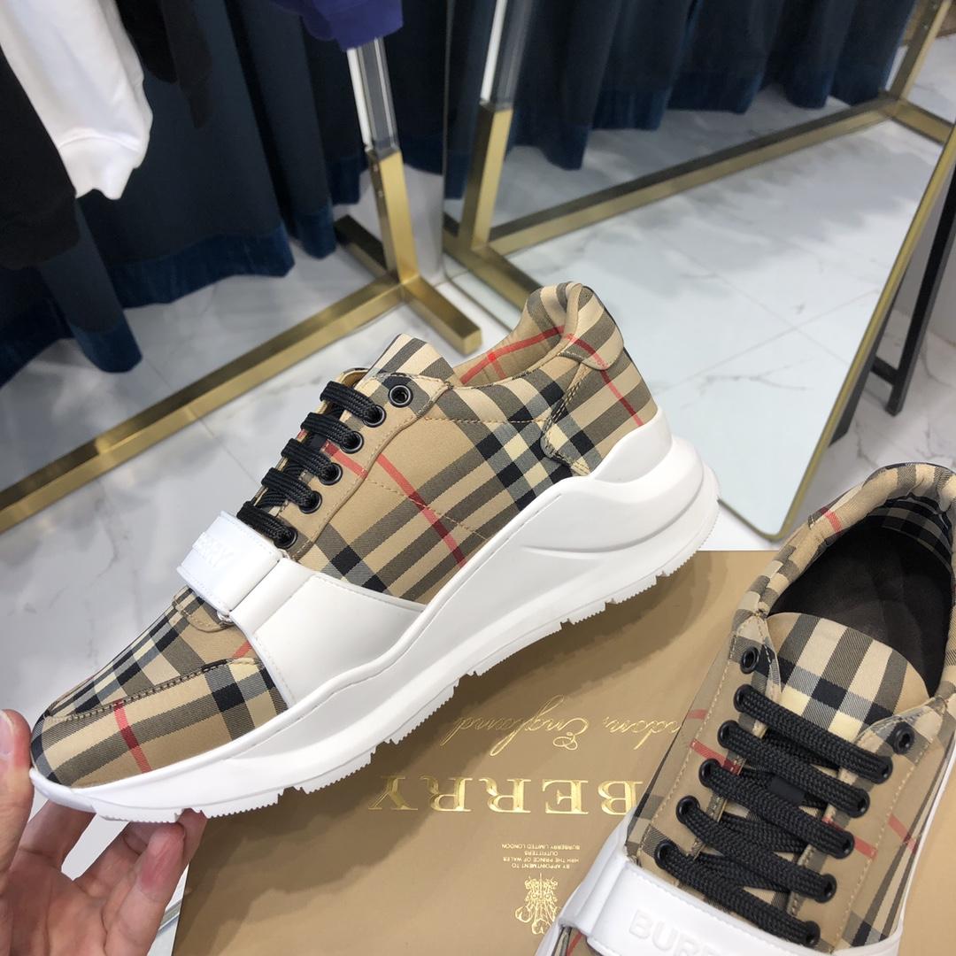 Burberry Check, Suede and Leather Sneakers - EUR FASHION