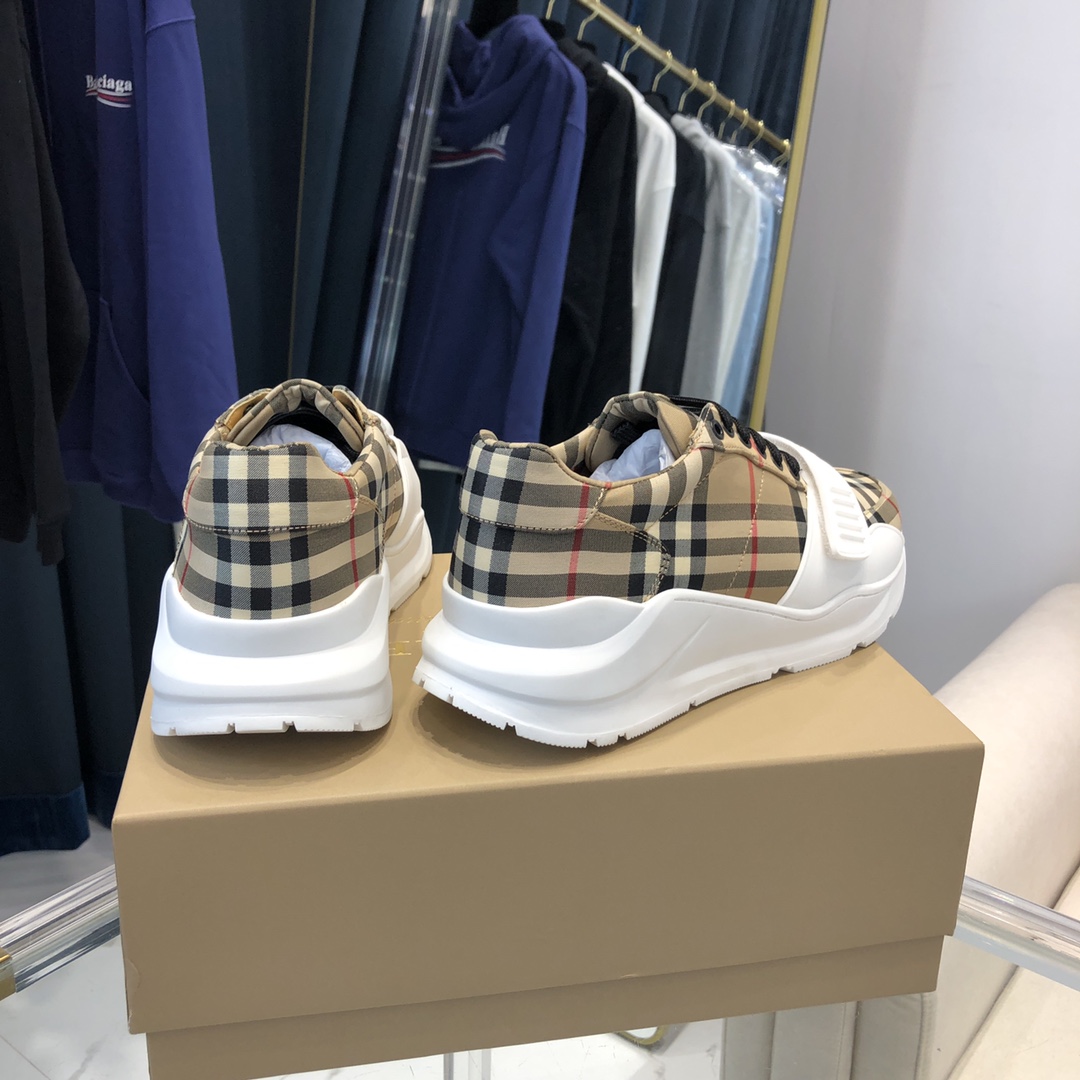 Burberry Check, Suede and Leather Sneakers - EUR FASHION