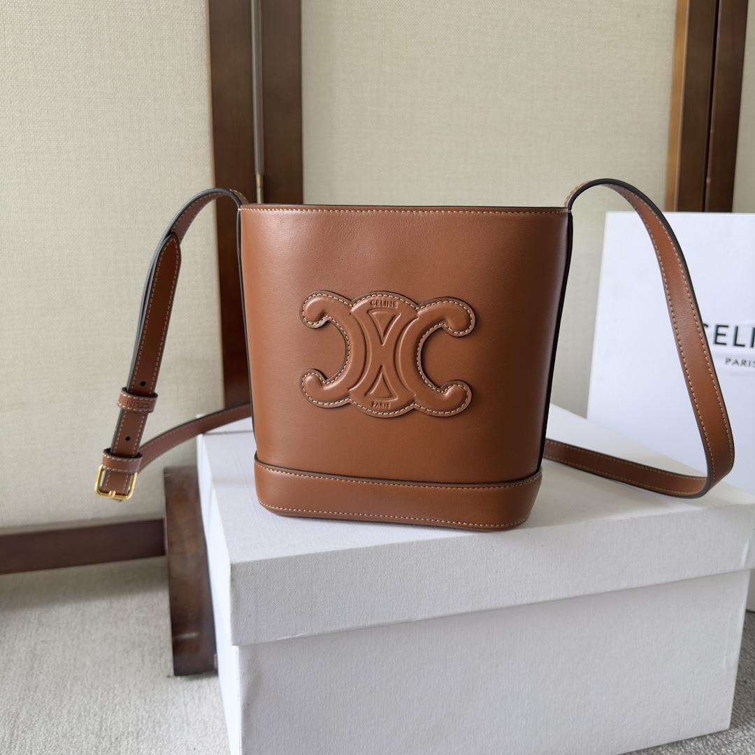 Celine Mini Bucket Cuir Triomphe In Smooth Calfskin  - EUR FASHION