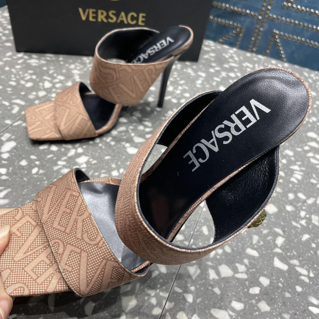 Versace Allover High Heel Mules - EUR FASHION