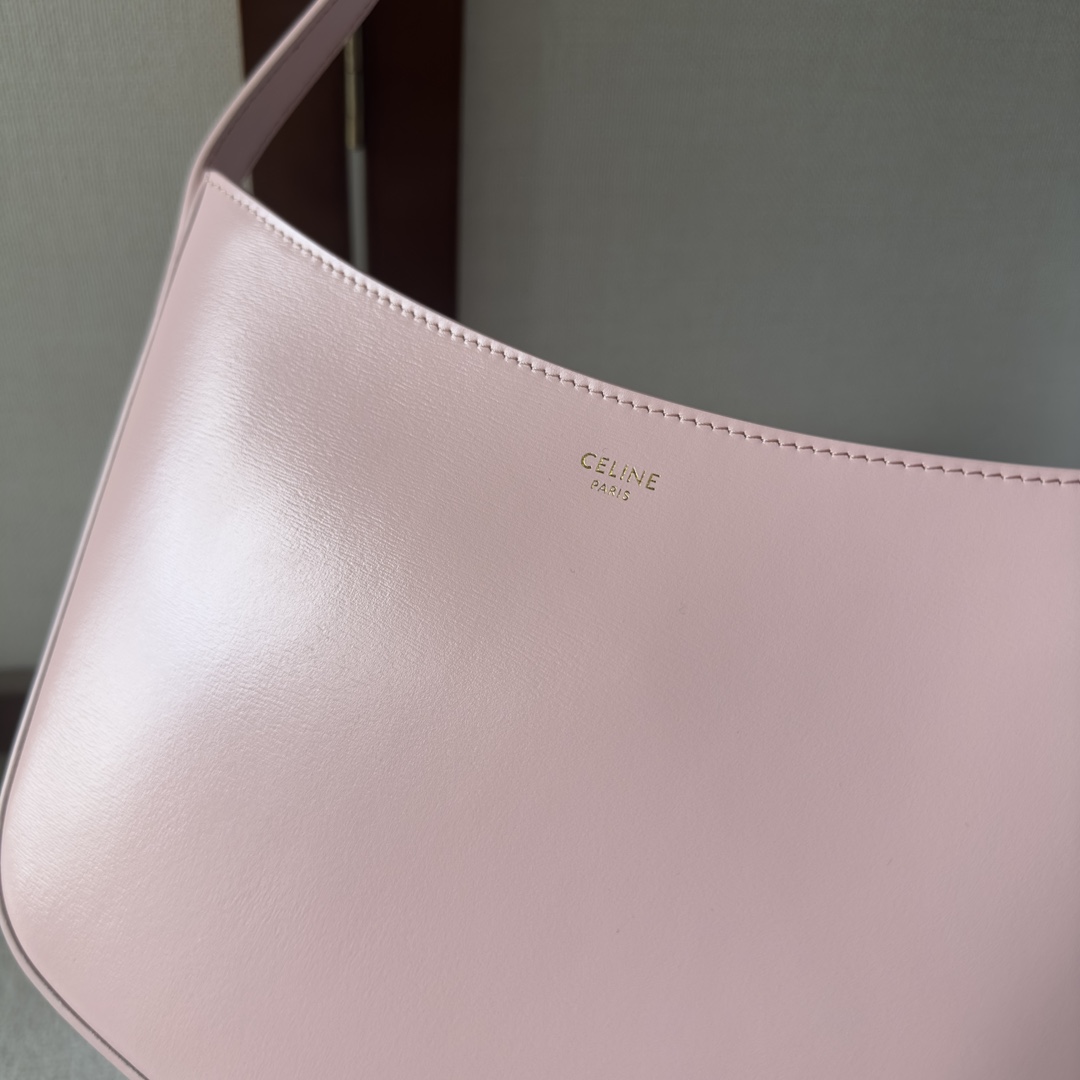 Celine Medium Celine Croque Bag In Shiny Calfskin Pink - EUR FASHION