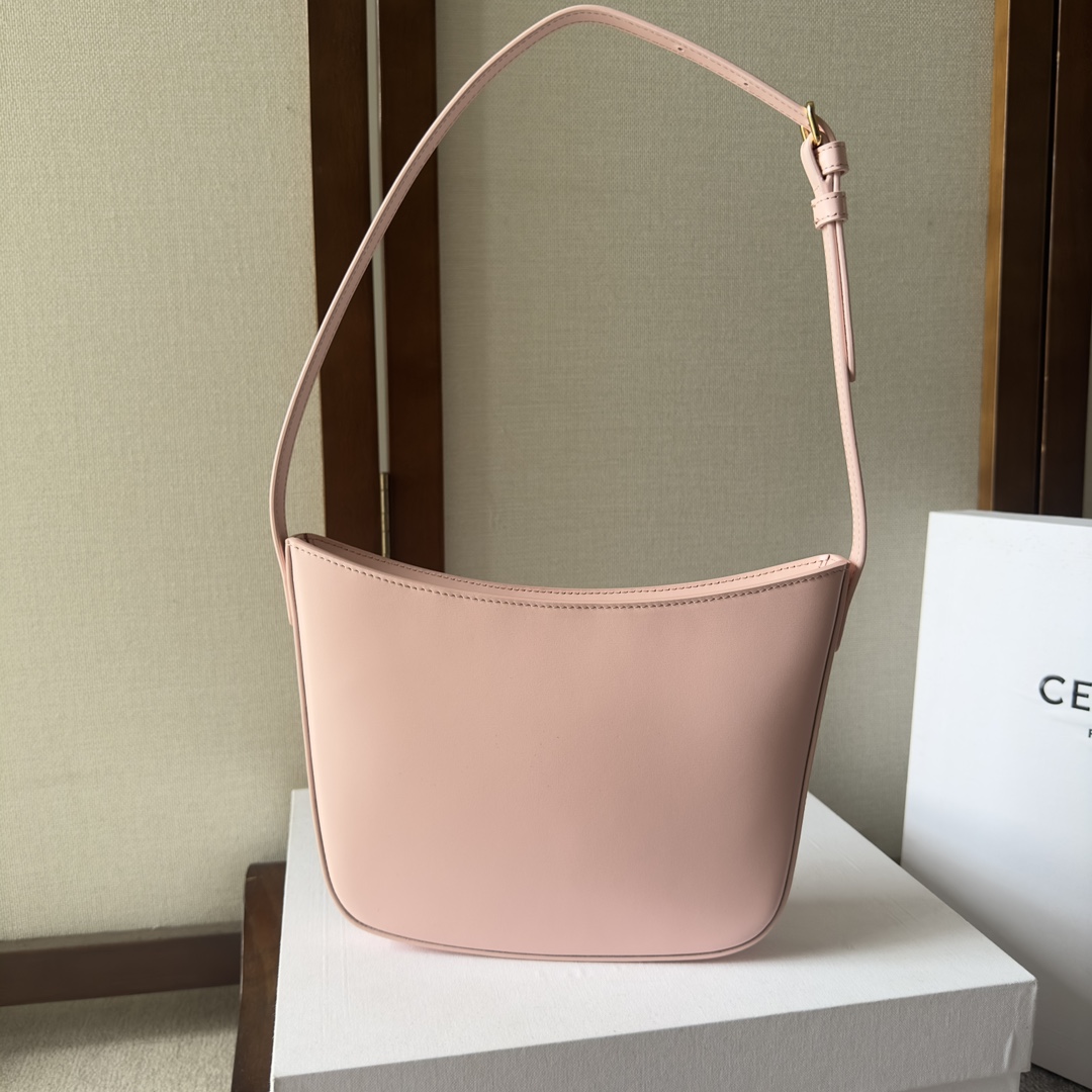 Celine Medium Celine Croque Bag In Shiny Calfskin Pink - EUR FASHION