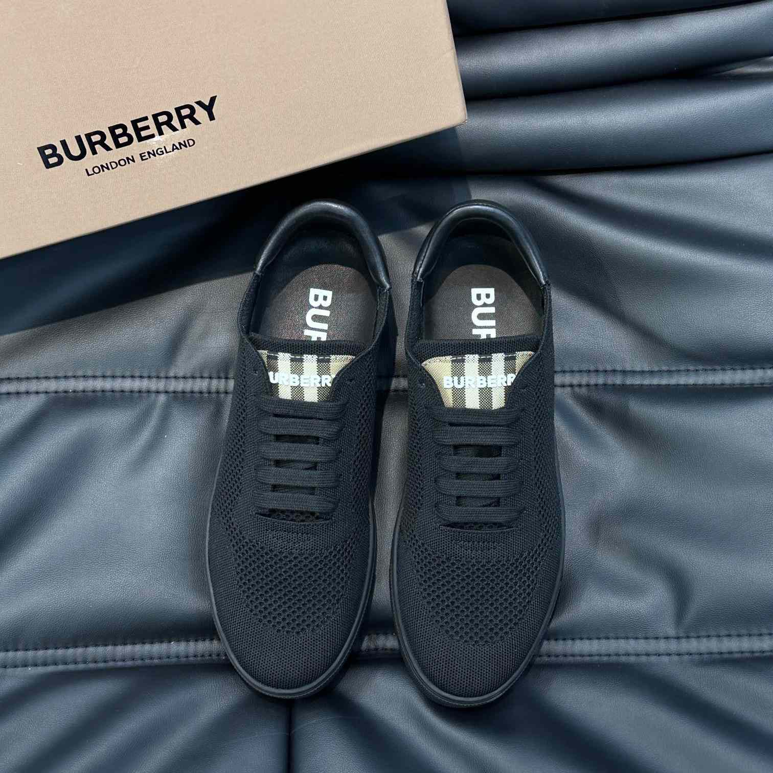 Burberry Nylon, Leather And Cotton Sneakers - EUR FASHION