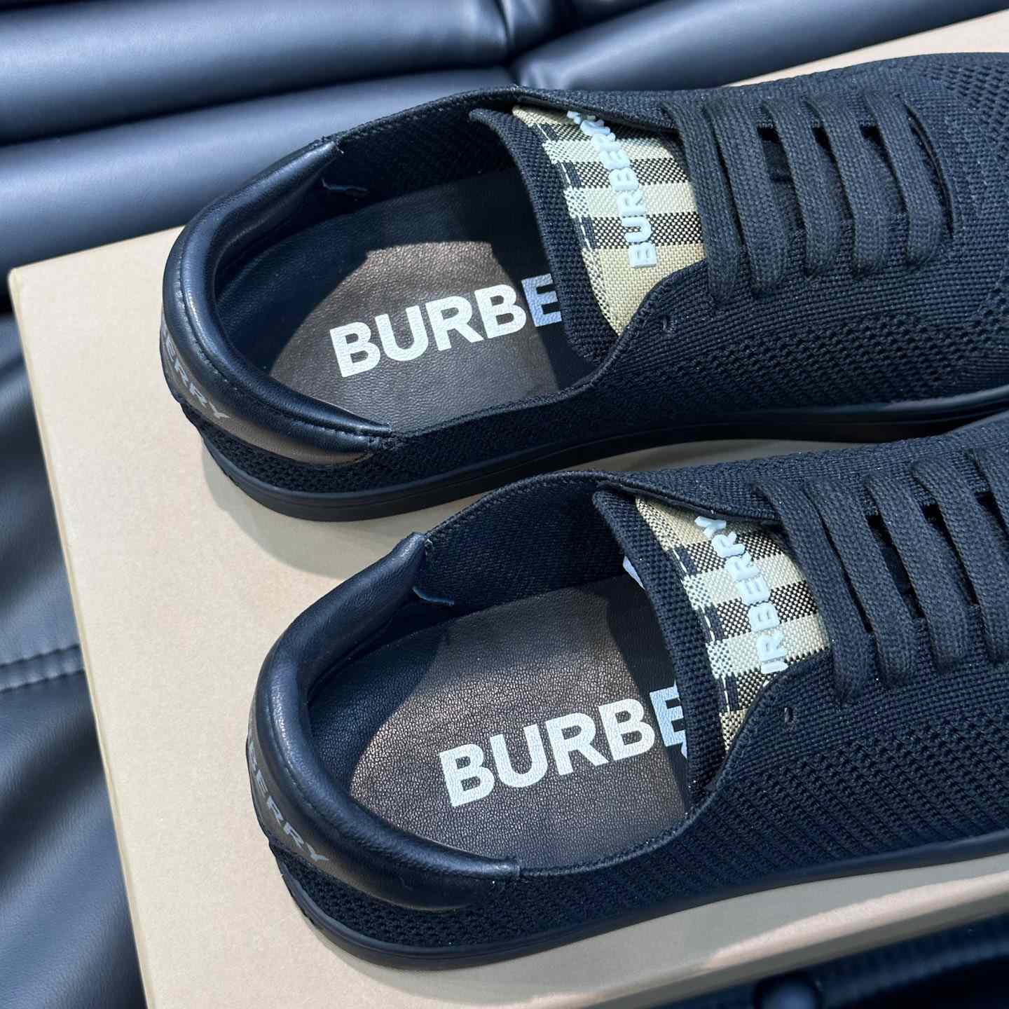 Burberry Nylon, Leather And Cotton Sneakers - EUR FASHION