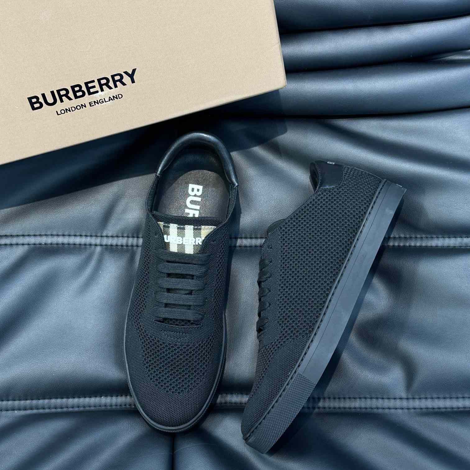 Burberry Nylon, Leather And Cotton Sneakers - EUR FASHION