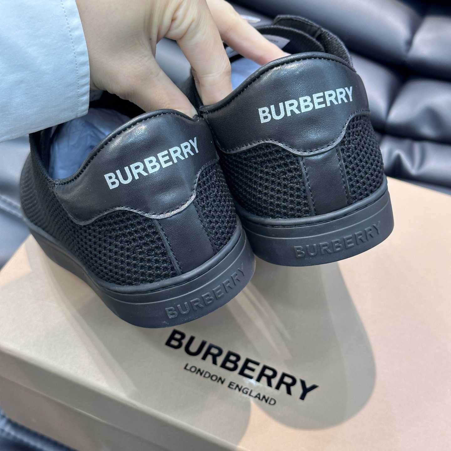 Burberry Nylon, Leather And Cotton Sneakers - EUR FASHION