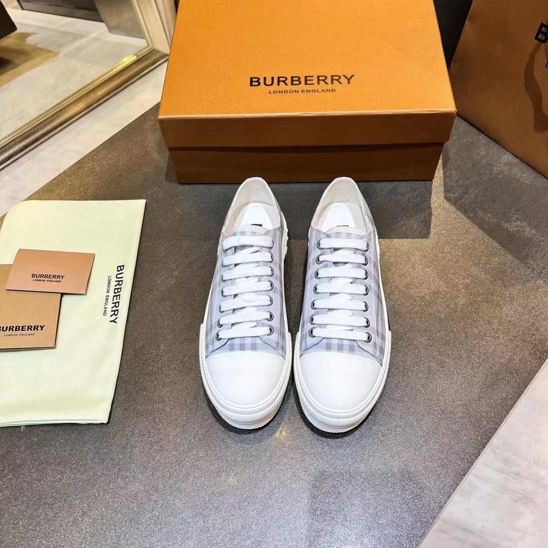 Burberry Check Cotton Sneakers - EUR FASHION