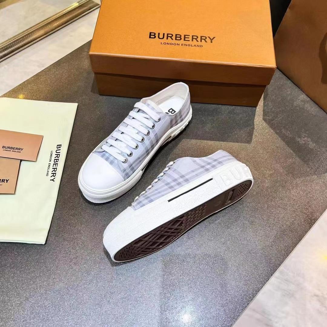 Burberry Check Cotton Sneakers - EUR FASHION