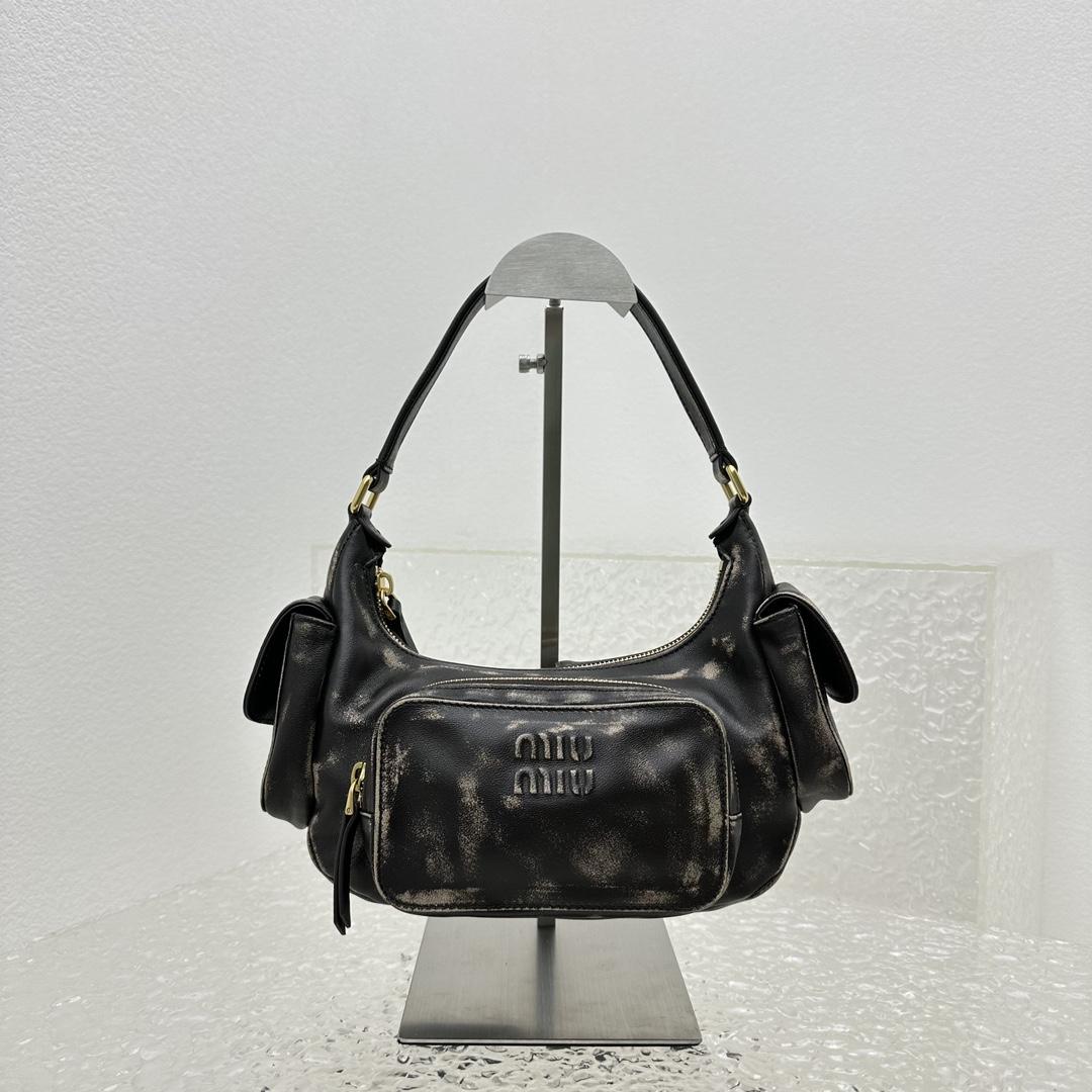 Miu Miu Nappa Leather Hobo Bag - EUR FASHION