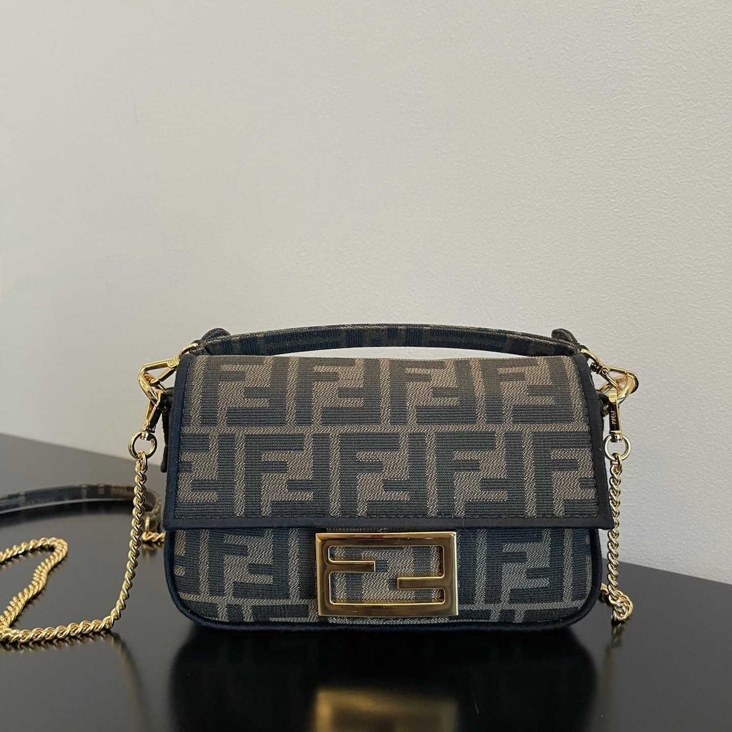 Fendi Baguette Mini Jacquard FF Fabric Bag - EUR FASHION