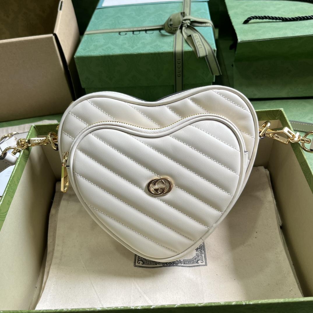 Gucci Interlocking G Mini Heart Shoulder Bag - EUR FASHION