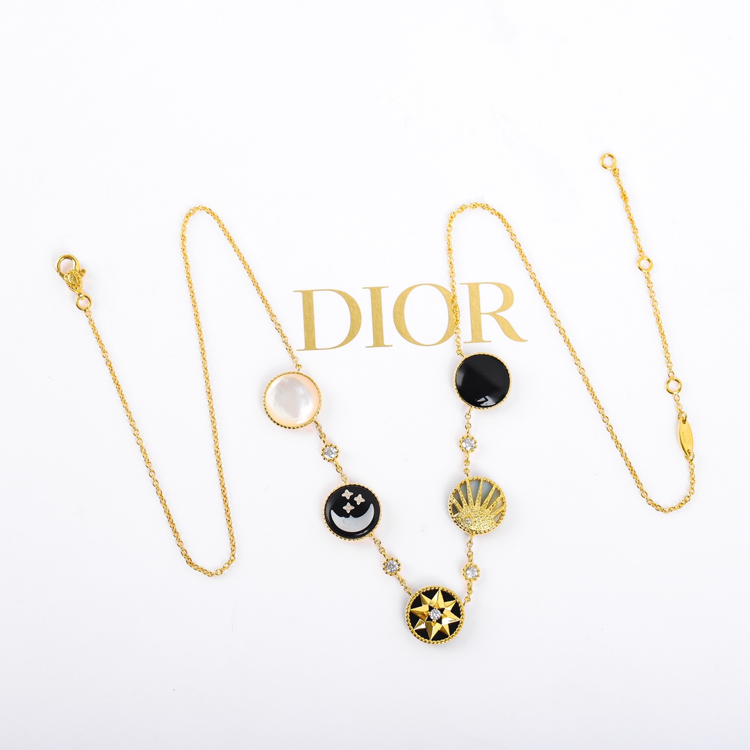 Dior Rose Des Vents and Rose Céleste Necklace - EUR FASHION