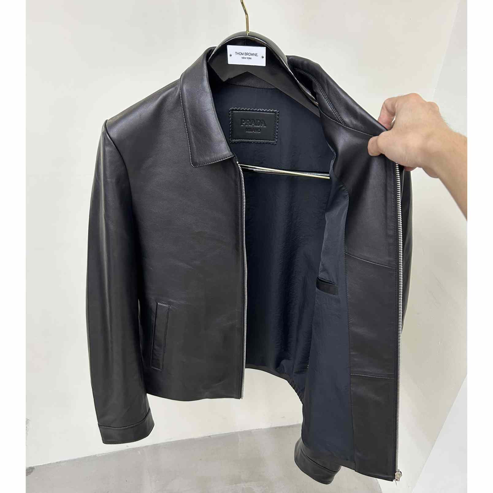 Prada Nappa Leather Blouson Jacket - EUR FASHION