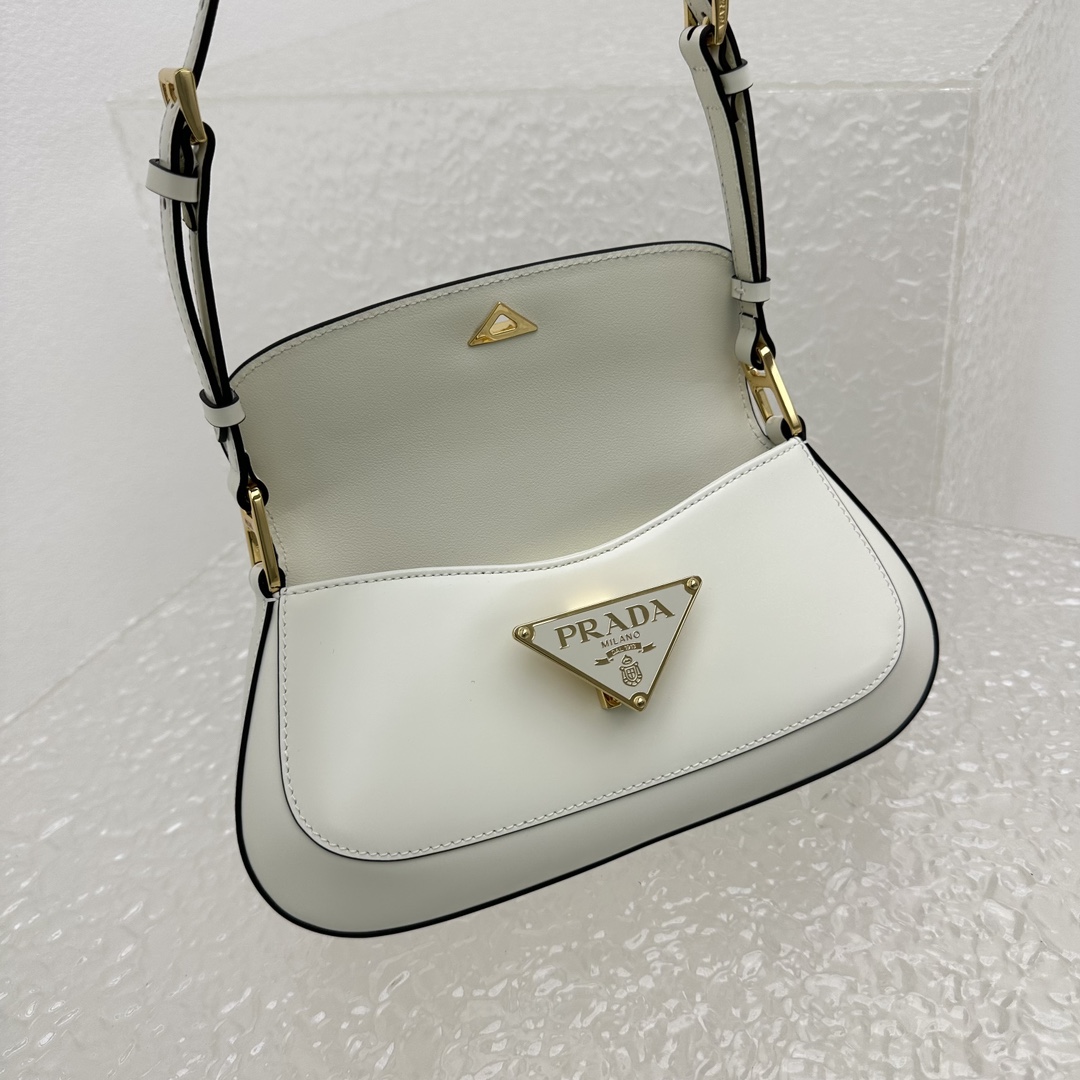 Prada Brushed Leather Shoulder Bag - EUR FASHION