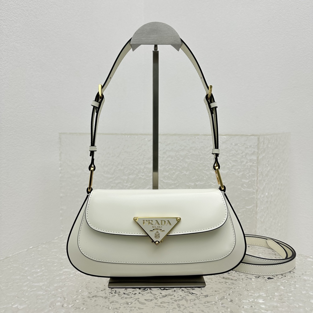 Prada Brushed Leather Shoulder Bag - EUR FASHION