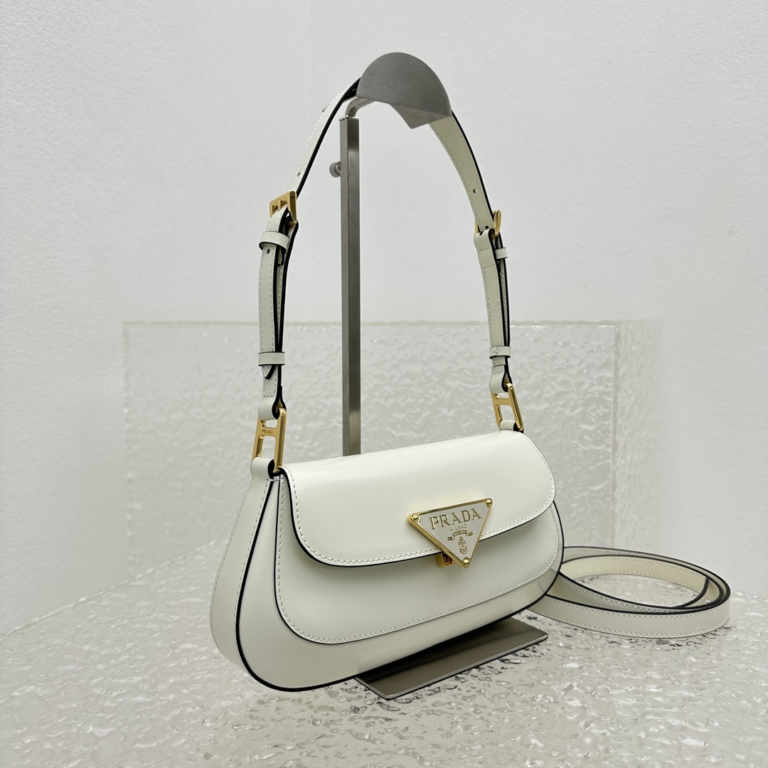 Prada Brushed Leather Shoulder Bag - EUR FASHION