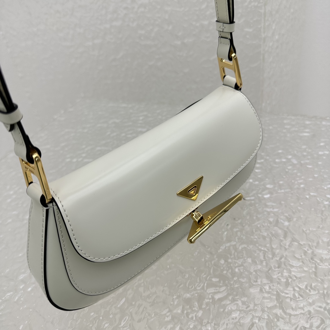 Prada Brushed Leather Shoulder Bag - EUR FASHION