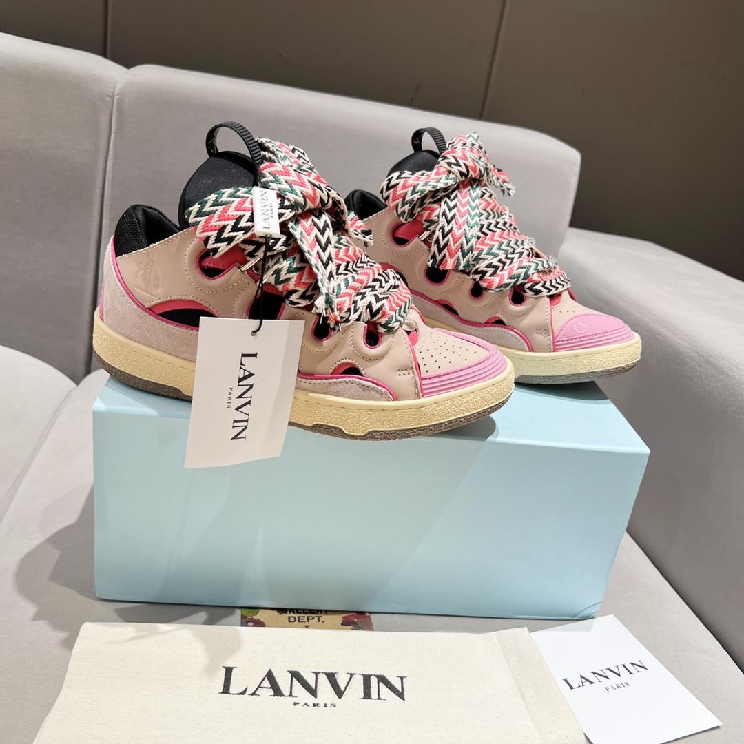 Lanvin Curb Lace Up Sneakers - EUR FASHION