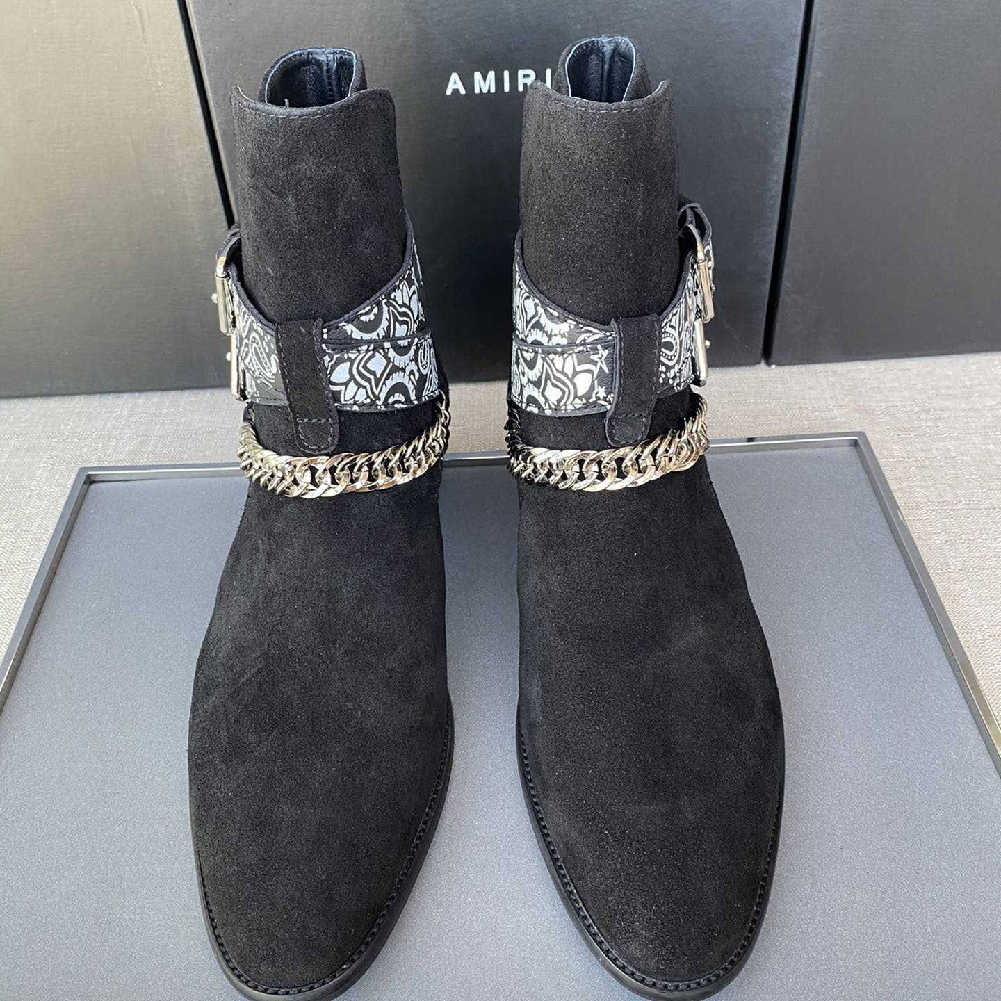 Amiri Buckle-detail 40mm Suede Boots - EUR FASHION