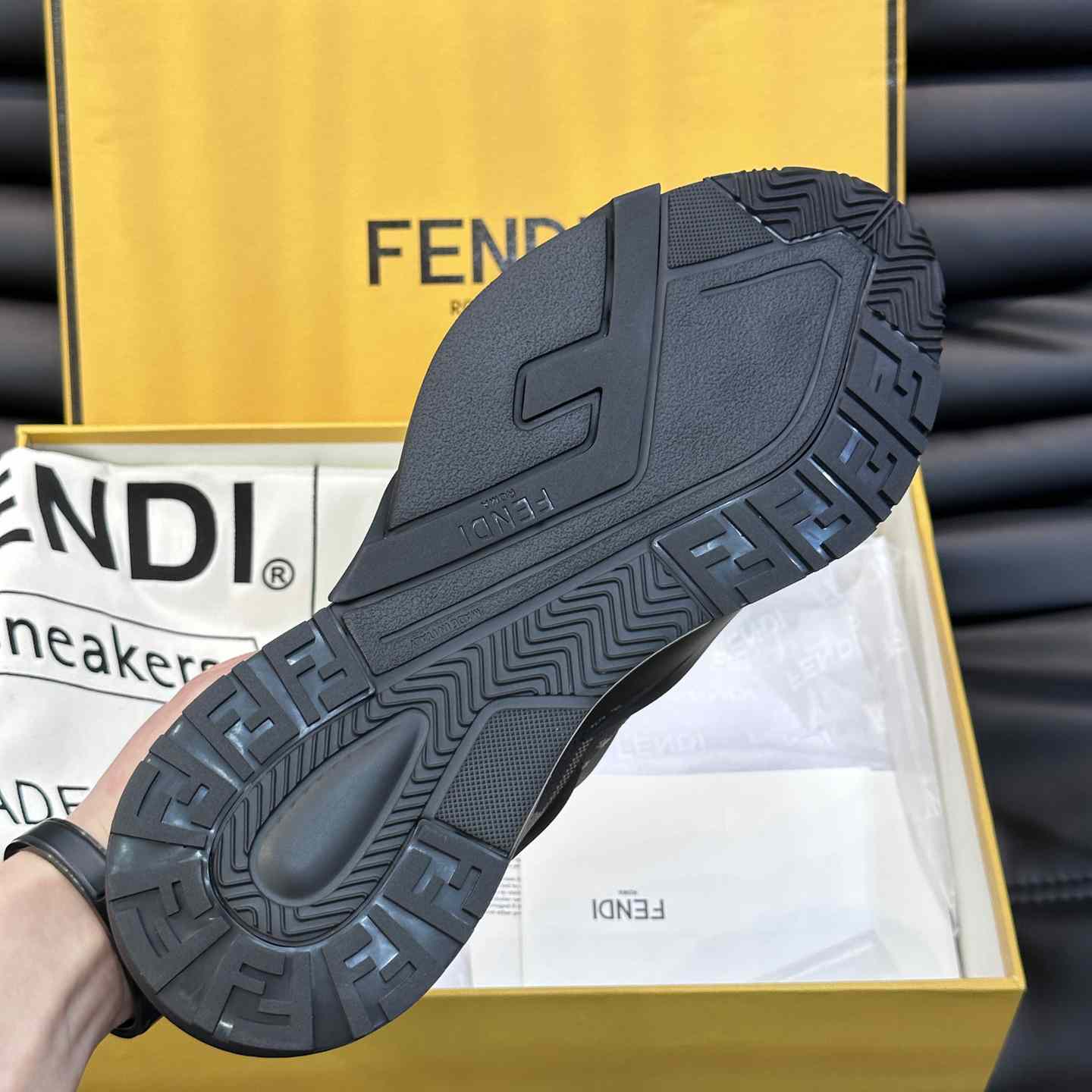 Fendi Flow Brown Mesh Running Sneakers - EUR FASHION