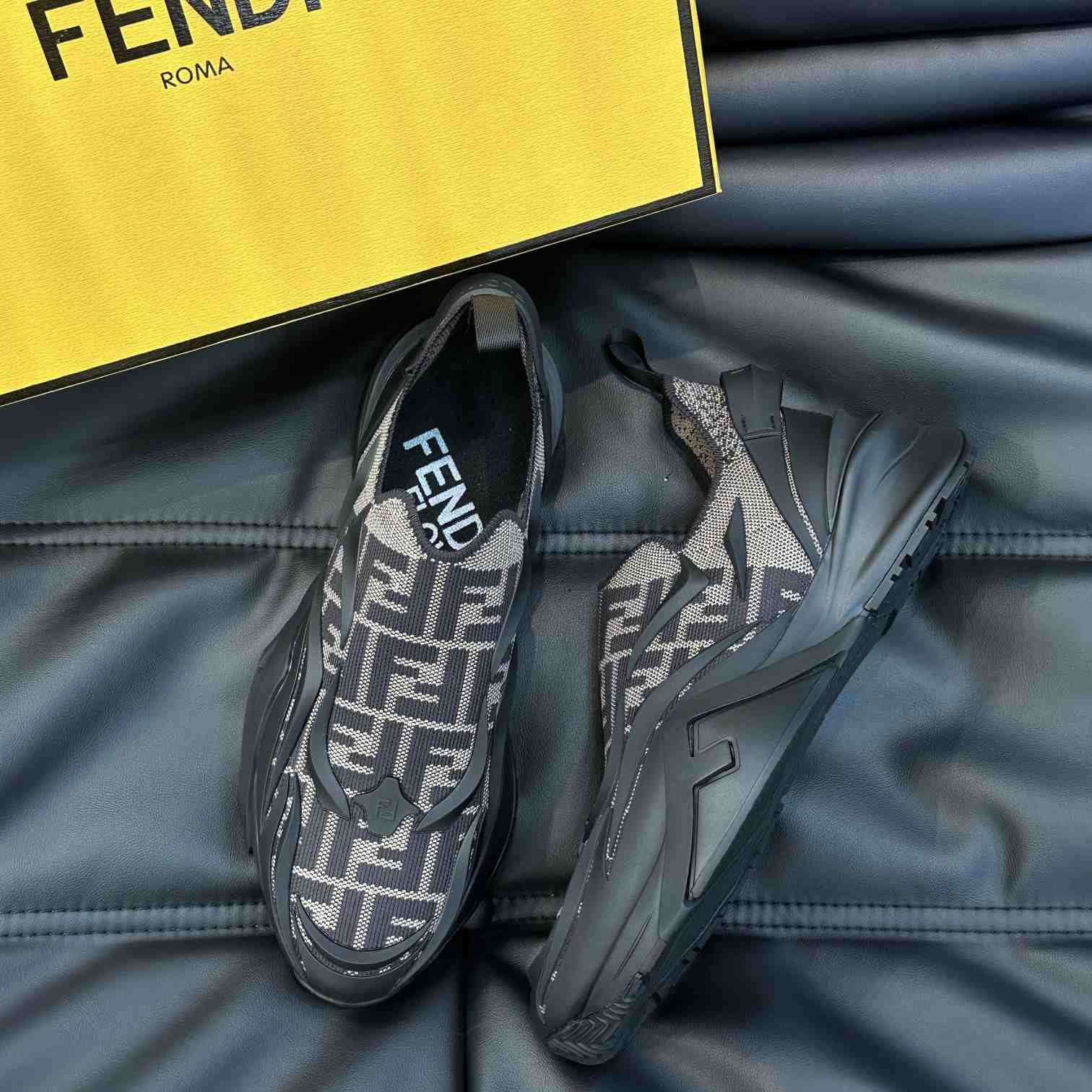 Fendi Flow Brown Mesh Running Sneakers - EUR FASHION