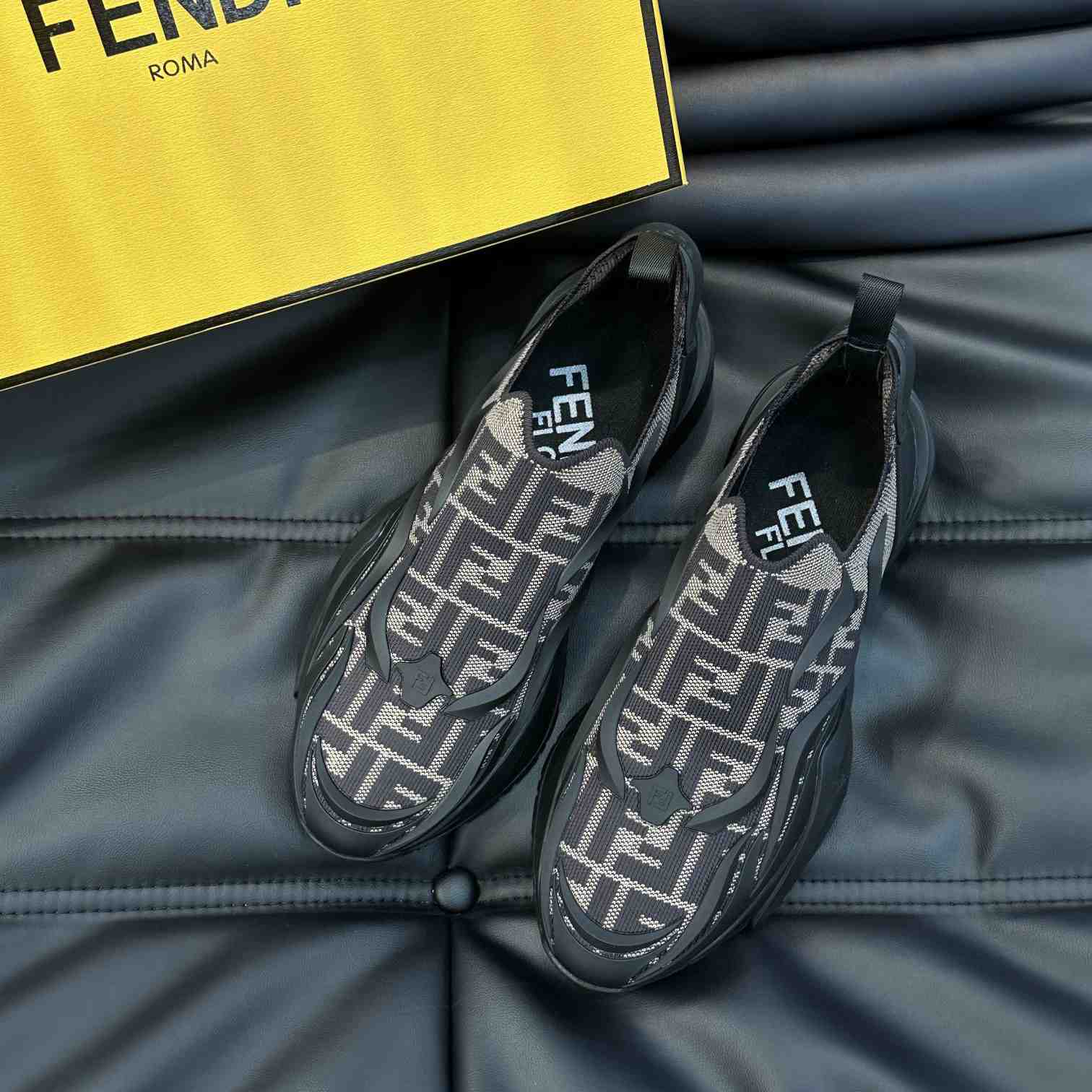 Fendi Flow Brown Mesh Running Sneakers - EUR FASHION