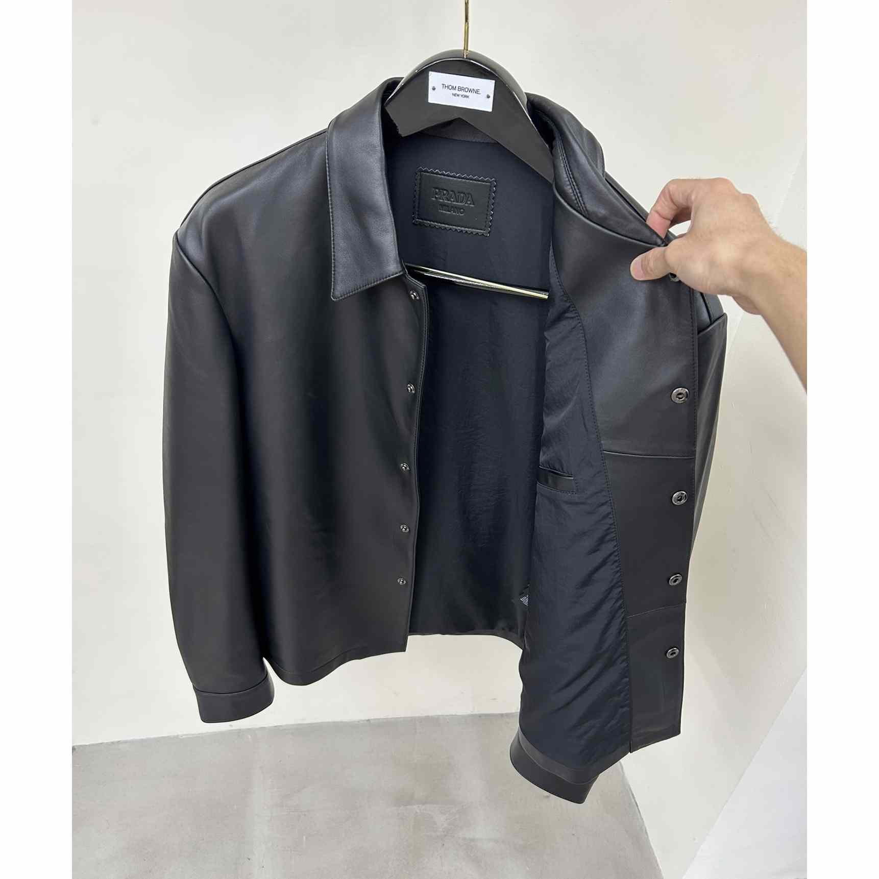 Prada Nappa Leather Shirt - EUR FASHION