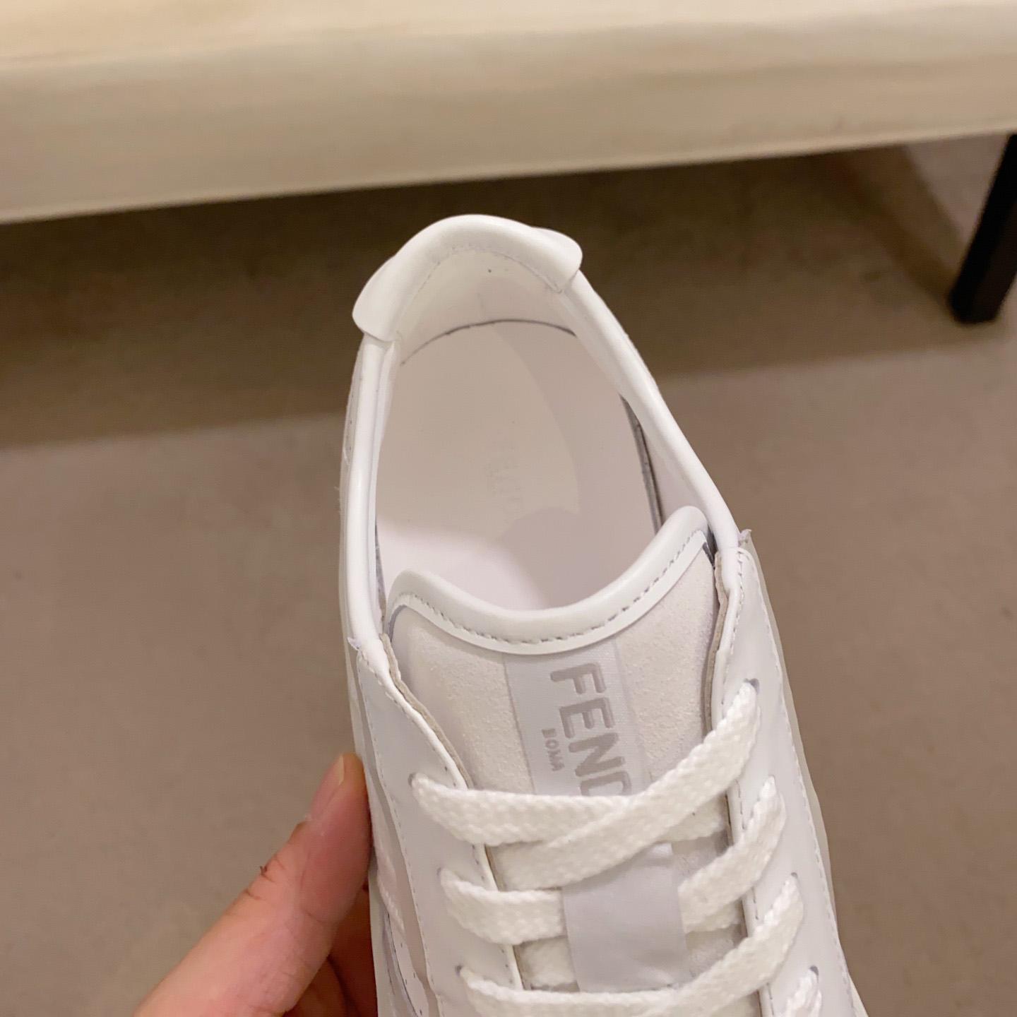 Fendi Step White Leather Low-tops Sneakers - EUR FASHION