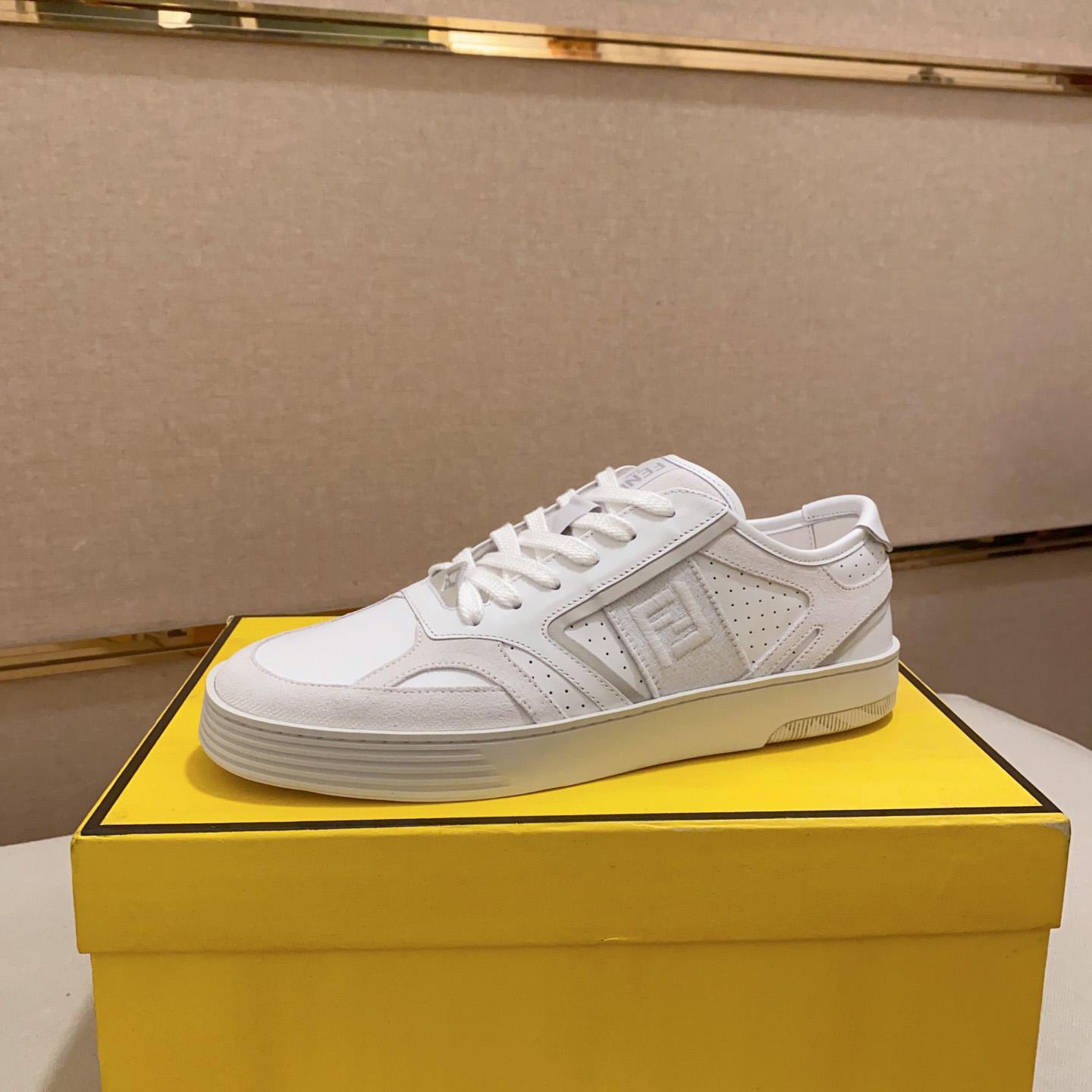 Fendi Step White Leather Low-tops Sneakers - EUR FASHION