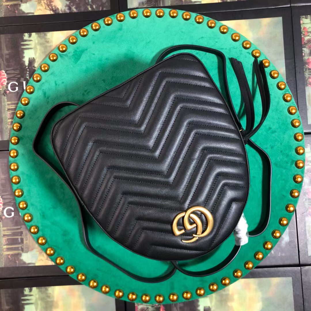 Gucci GG Marmont Leather Backpack (22-5-26cm)   476671 - EUR FASHION