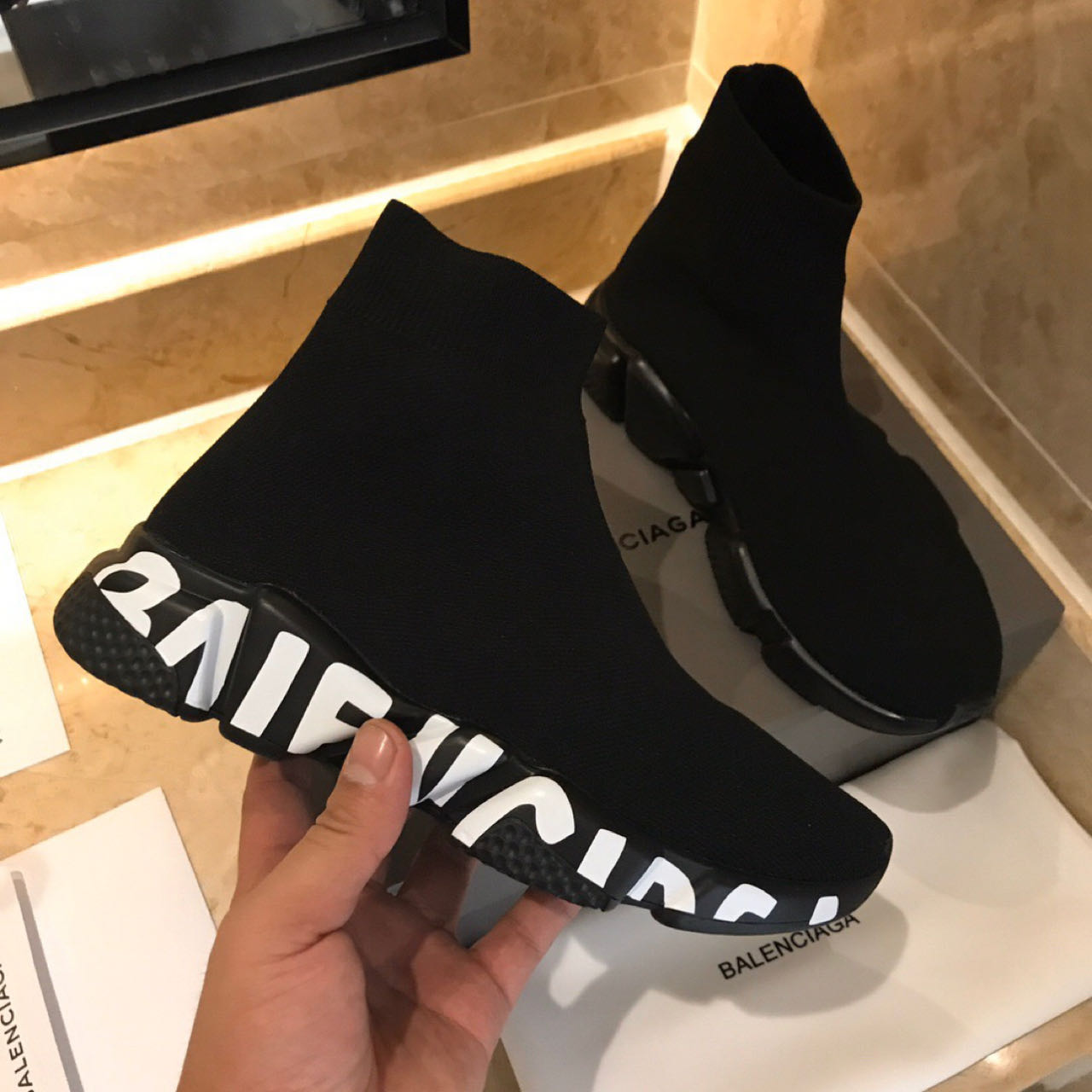 Balenciaga Speed Sneaker In Black  - EUR FASHION