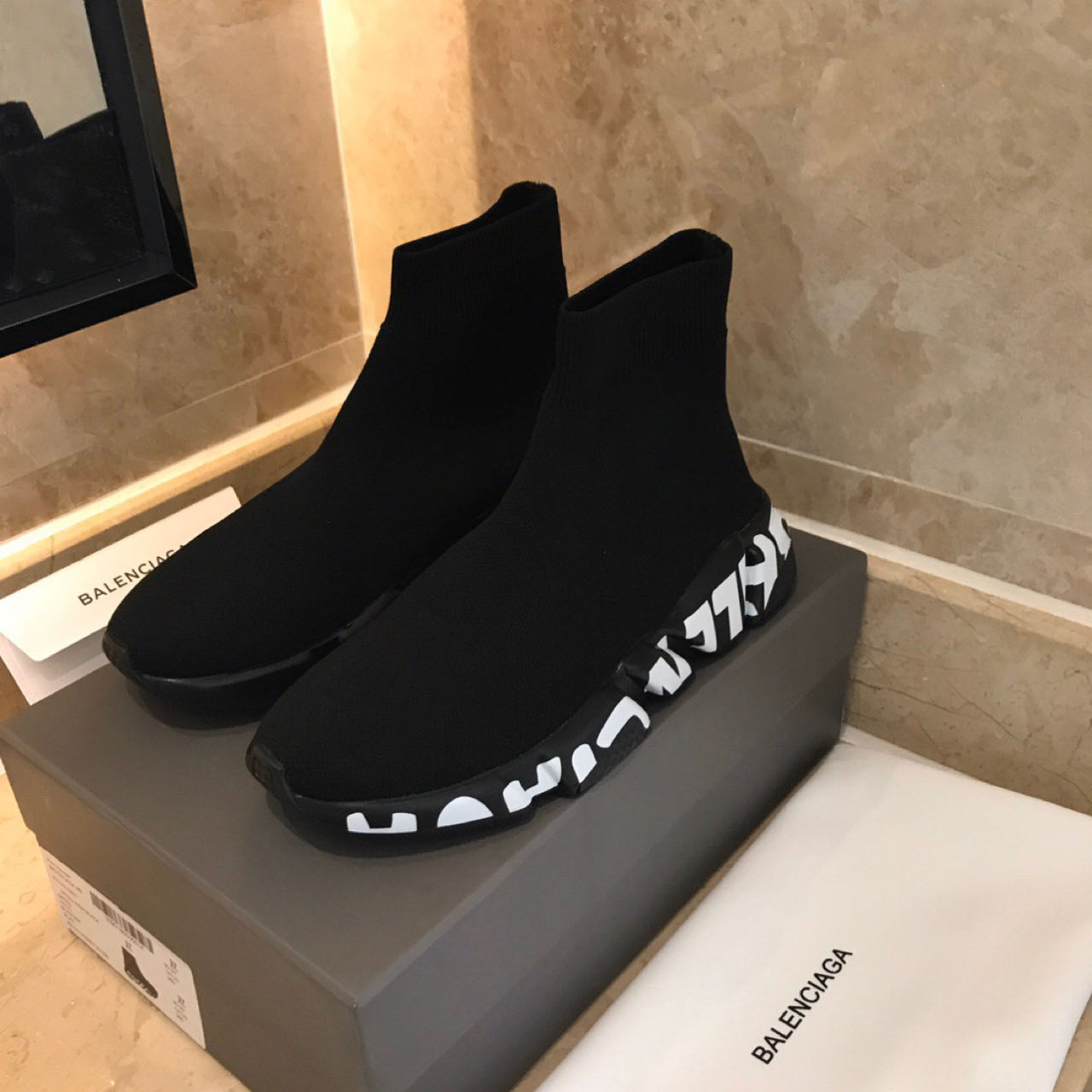 Balenciaga Speed Sneaker In Black  - EUR FASHION