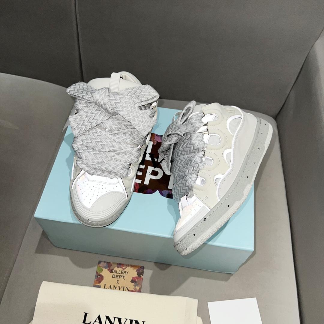 Lanvin Curb Leather Sneakers - EUR FASHION