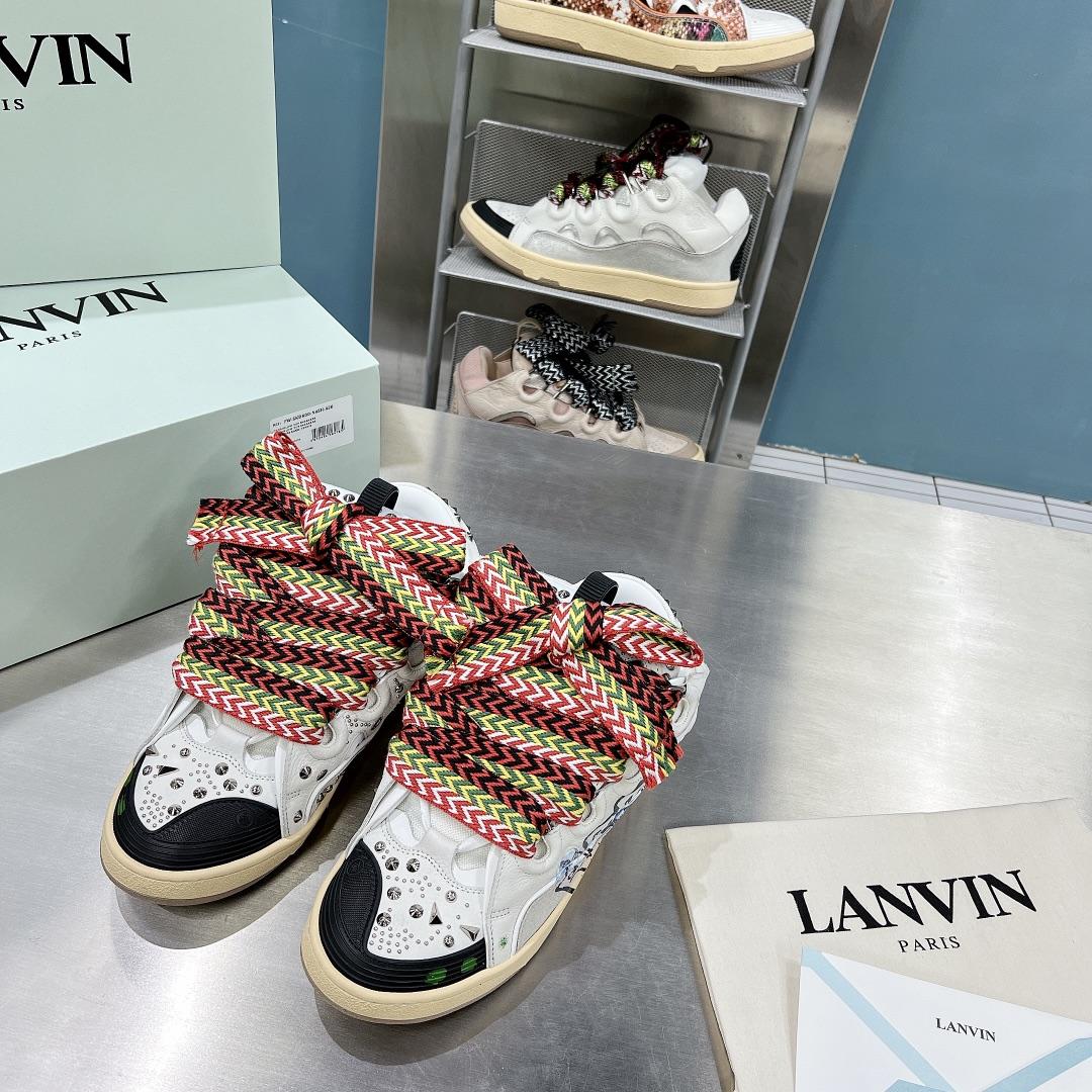 Lanvin Curb Lace Up Sneakers - EUR FASHION