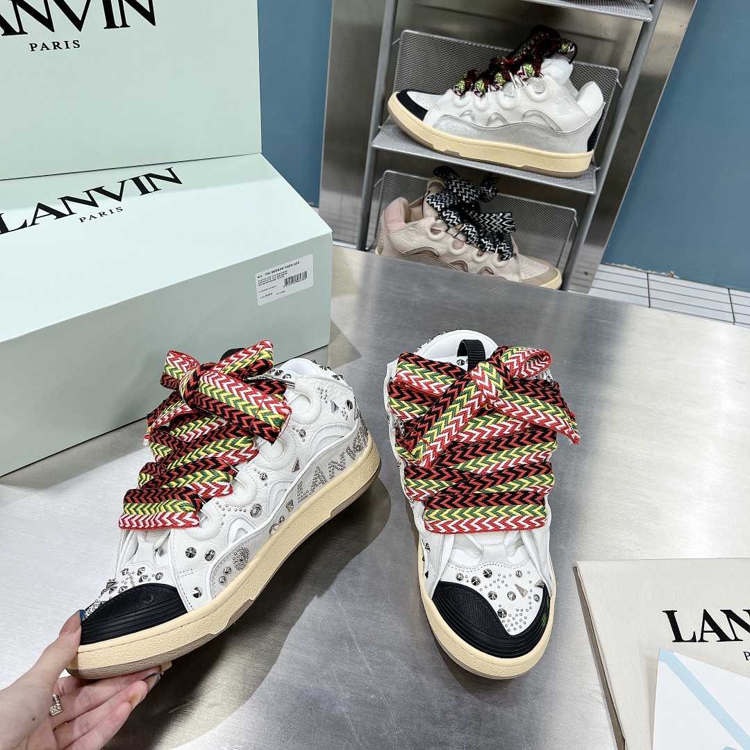 Lanvin Curb Lace Up Sneakers - EUR FASHION