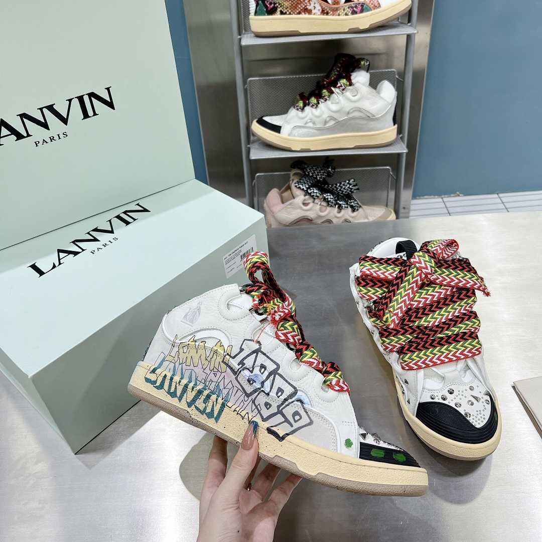 Lanvin Curb Lace Up Sneakers - EUR FASHION