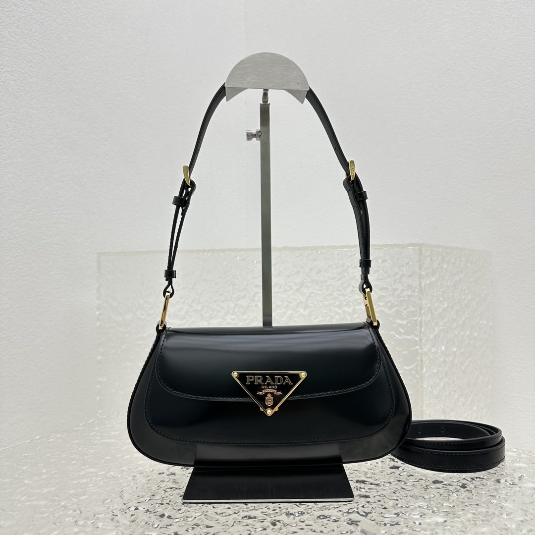 Prada Brushed Leather Shoulder Bag - EUR FASHION