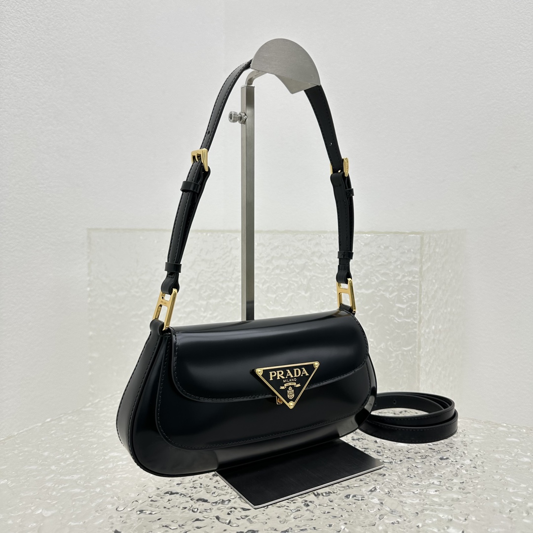 Prada Brushed Leather Shoulder Bag - EUR FASHION