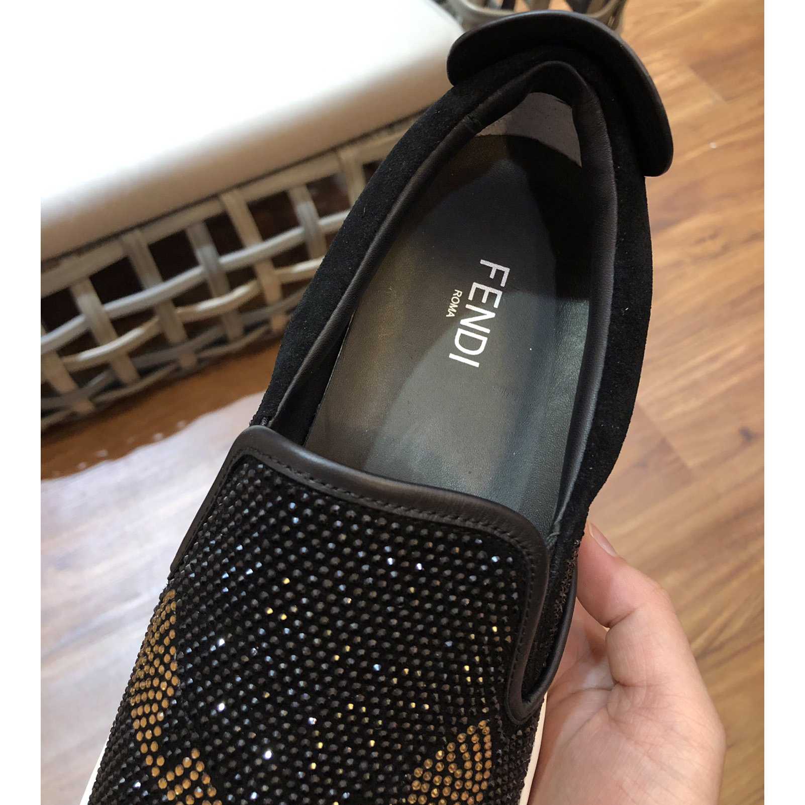 Fendi Men's Black Loafer Monster Eyes - EUR FASHION