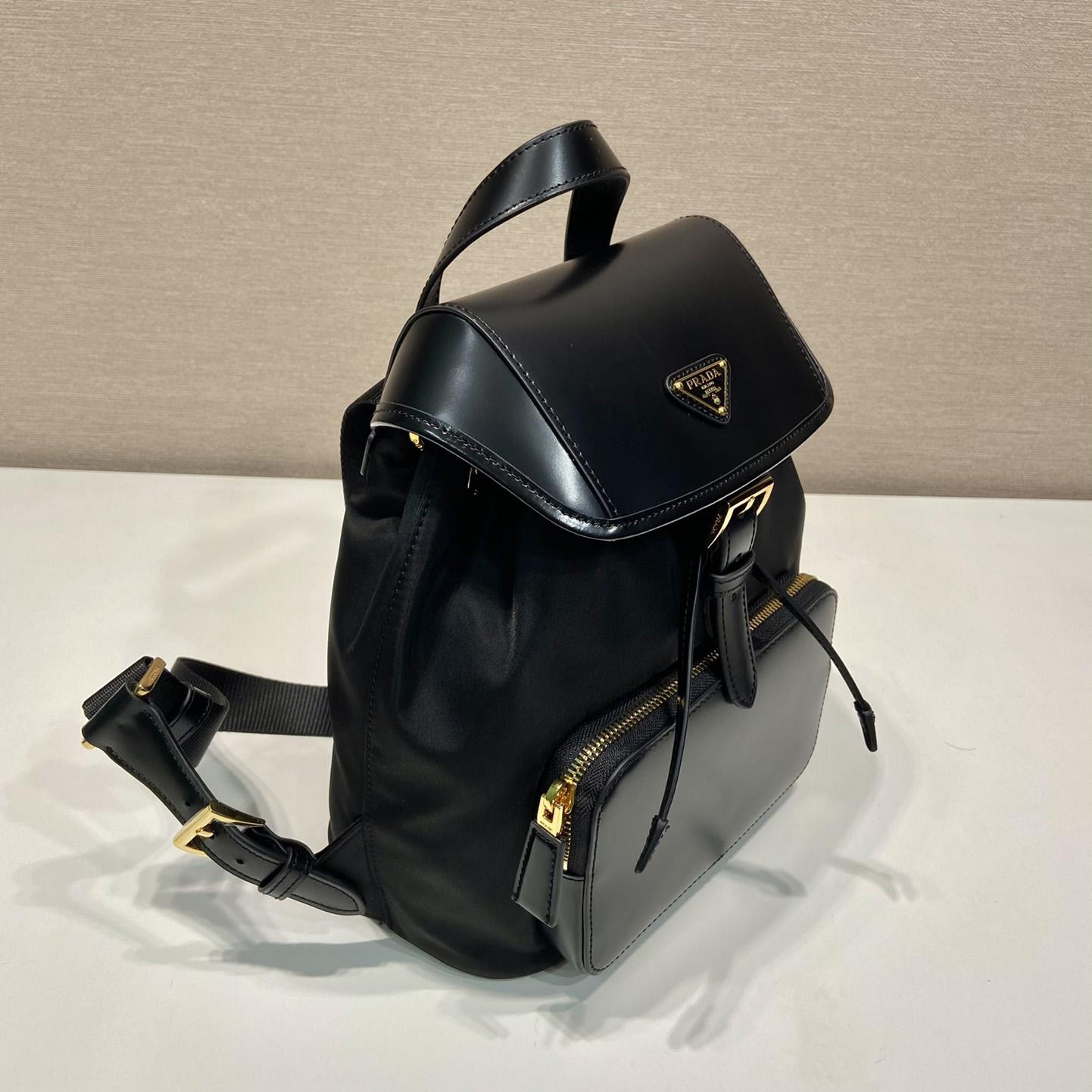 Prada Re-Nylon And Brushed Leather Backpack - EUR FASHION