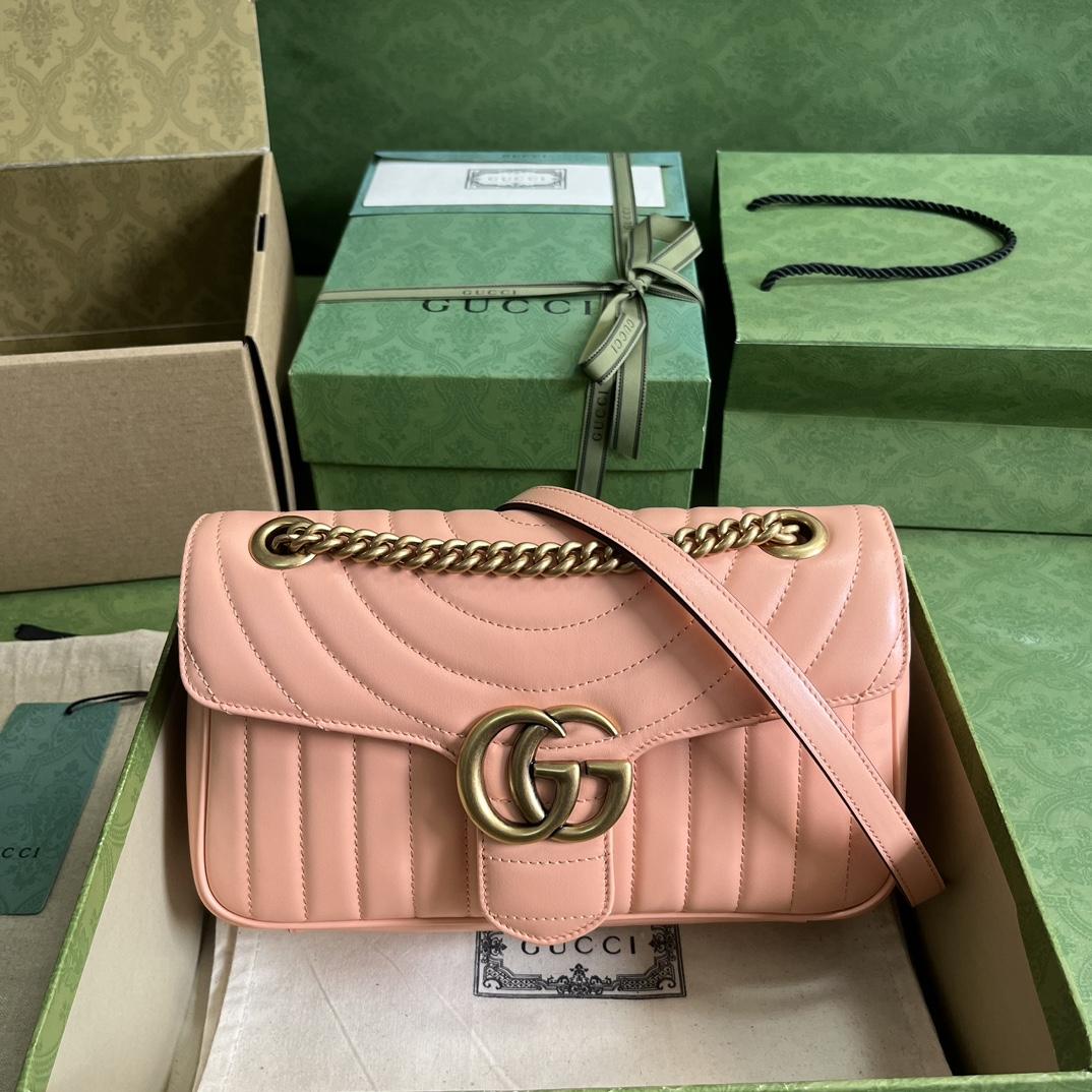 Gucci GG Marmont Small Shoulder Bag(26*15*7cm)   - EUR FASHION