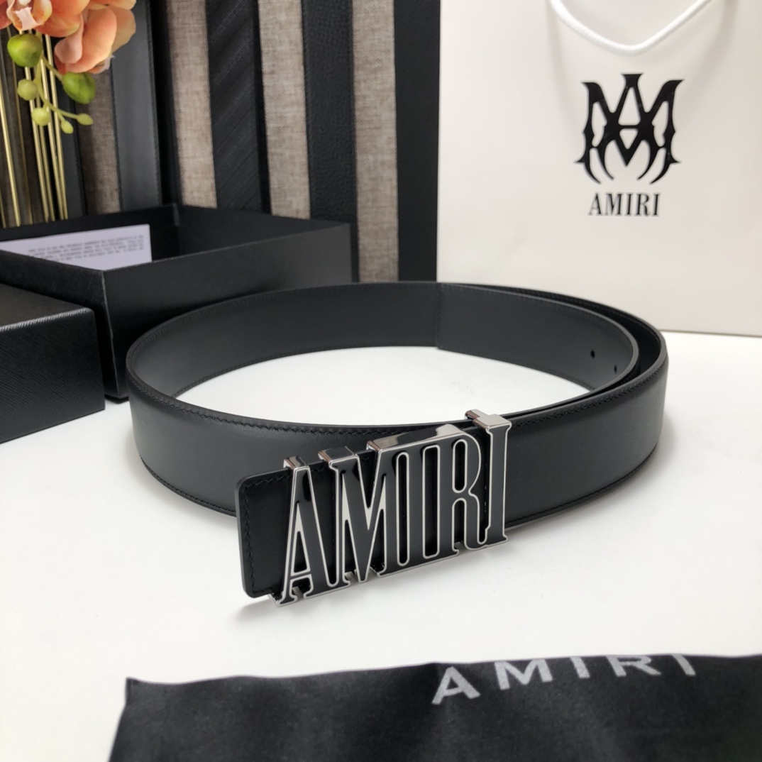 Amiri Enamel Buckle Belt - EUR FASHION