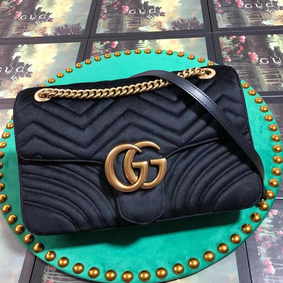 Gucci GG Marmont Medium Shoulder Bag(31-19-7CM)     443496 - EUR FASHION